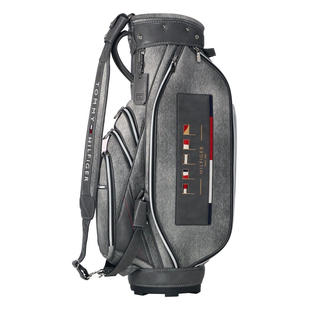 Tommy Hilfiger トミーヒルフィガー ゴルフ キャディバッグ シグネチャーワッペン THMG5SC1 グレー