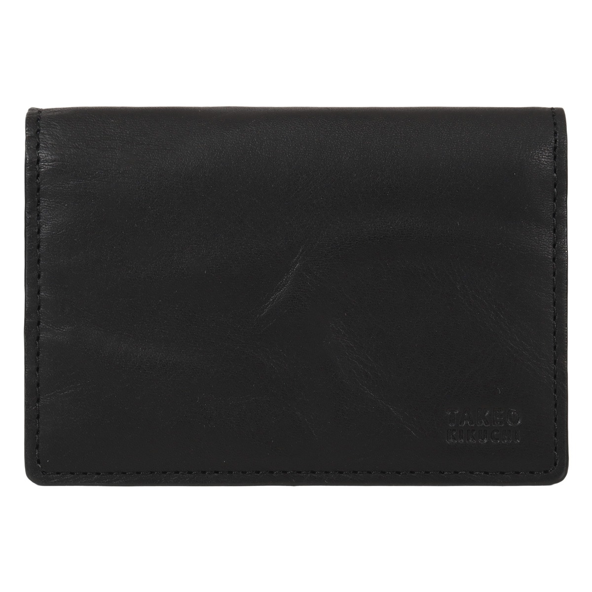 TAKEO KIKUCHI タケオ キクチ ベラ付き名刺パスケース 本革 メンズ tkw-00361 スクイーズ 名刺入れ パスケース クロ