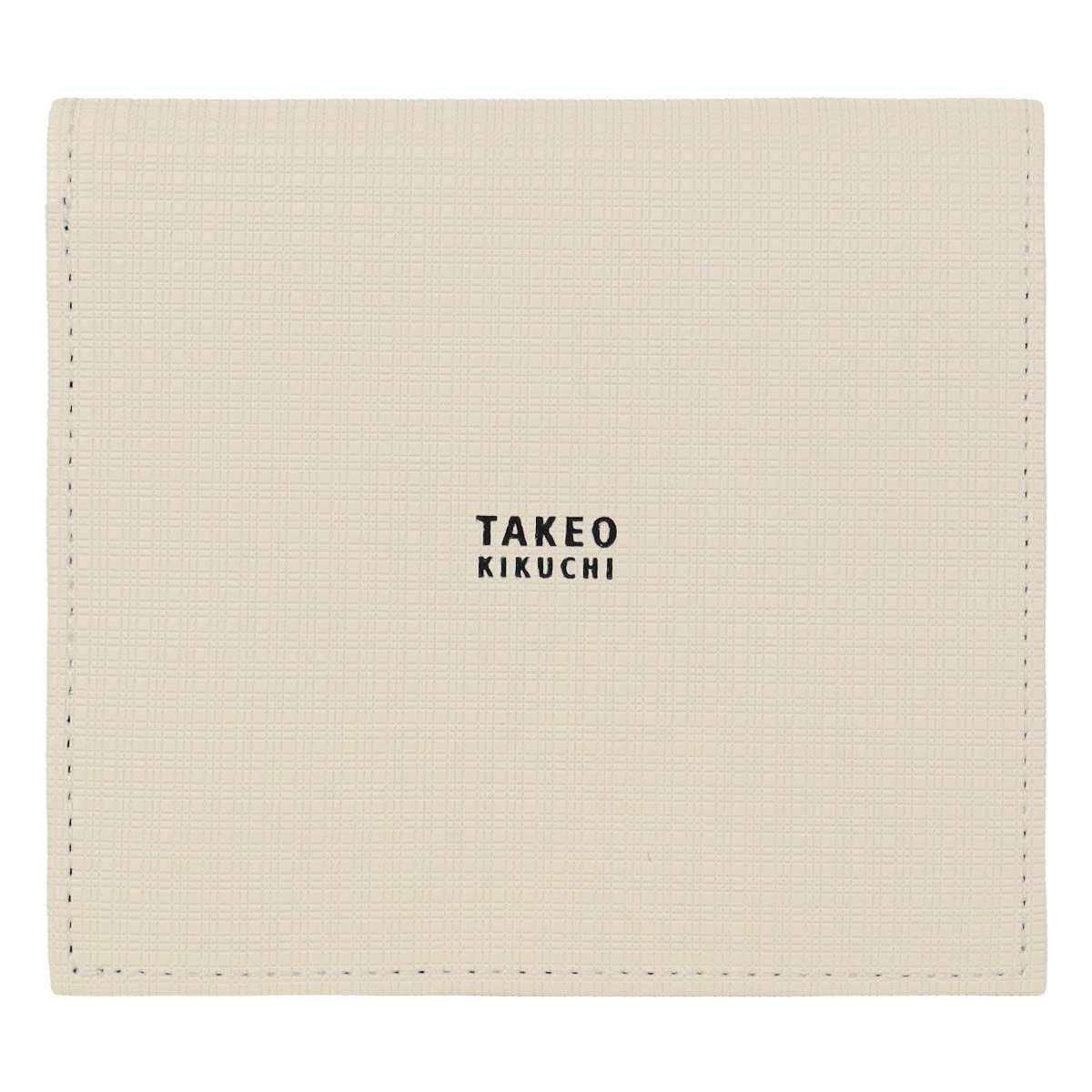 TAKEO KIKUCHI タケオ キクチ コンパクト二つ折り財布 本革 薄型軽量 メンズ 日本製 tkw-00522 トリプルエンボス シロ