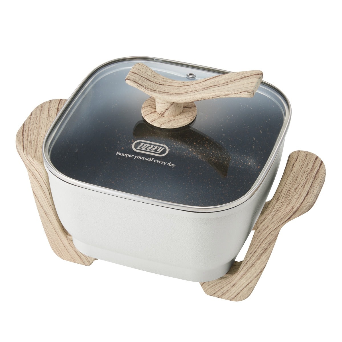 Toffy トフィー コンパクトマルチ電気鍋 K-HP3 ASH-WHITE