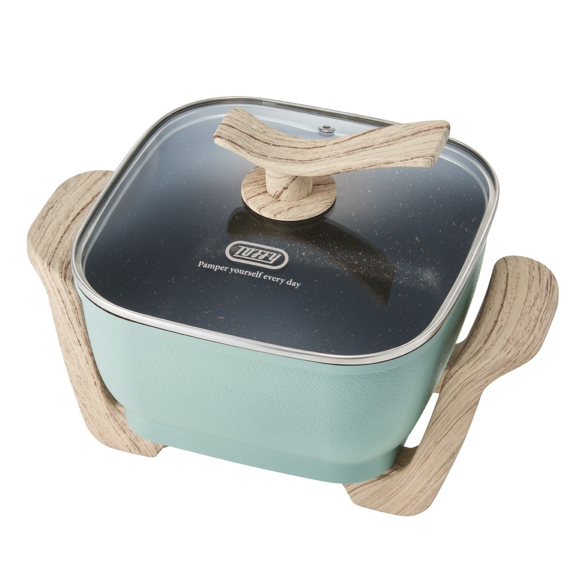 Toffy トフィー コンパクトマルチ電気鍋 K-HP3 PALE-AQUA