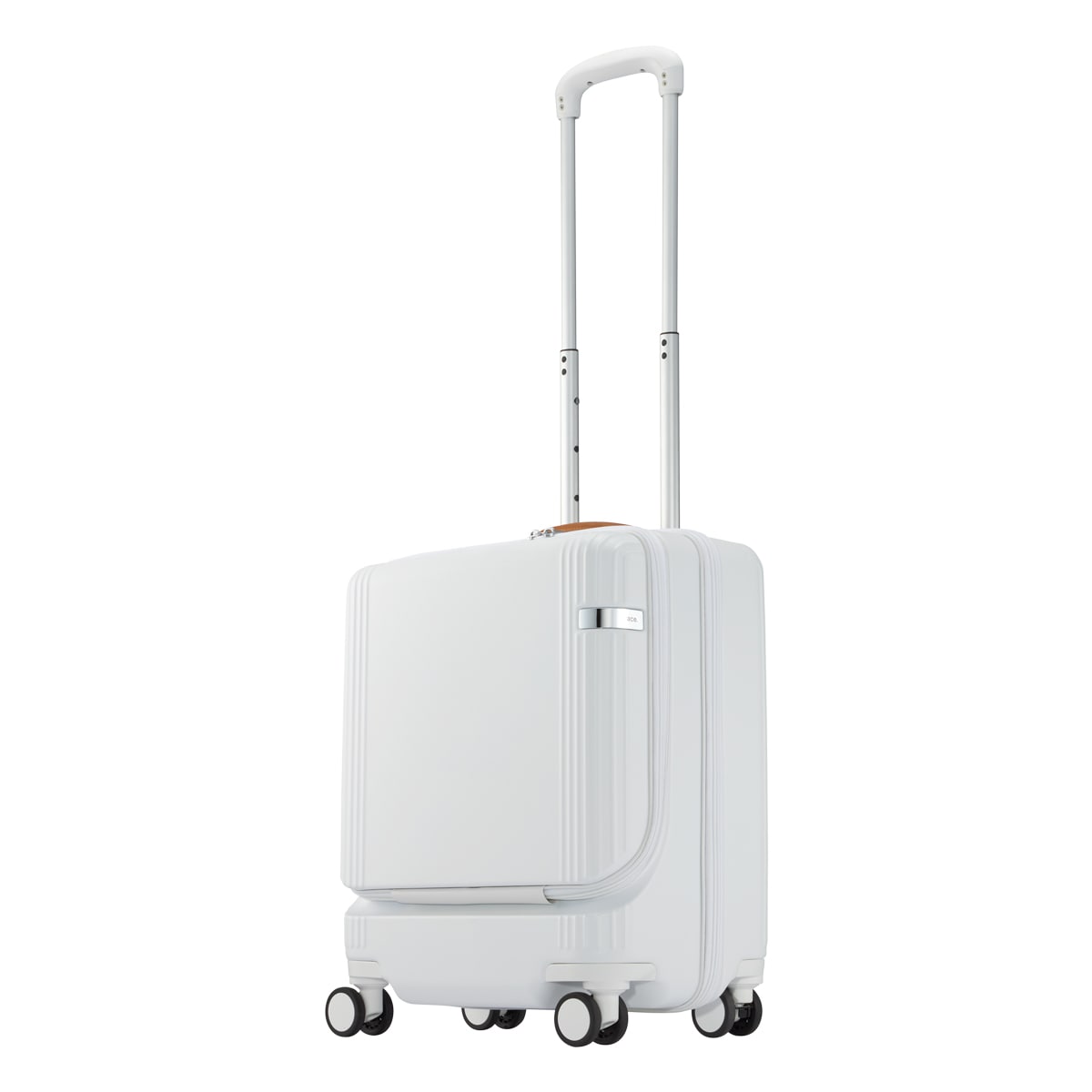 ace.TOKYO エーストーキョー スーツケース キャリーバッグ 機内持ち込み TSAロック 40L 50cm 3.3kg ファーニットZ 05041 フロントポケット キャスターストッパー ホワイト