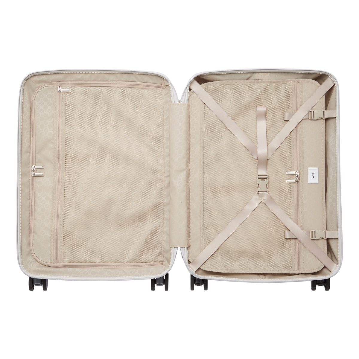 ace.TOKYO エーストーキョー スーツケース キャリーバッグ TSAロック 52L 63cm 3.9kg パリセイド3Z 06914 キャスターストッパー 抗菌生地 ホワイトカーボン 【06】ホワイトカーボン -