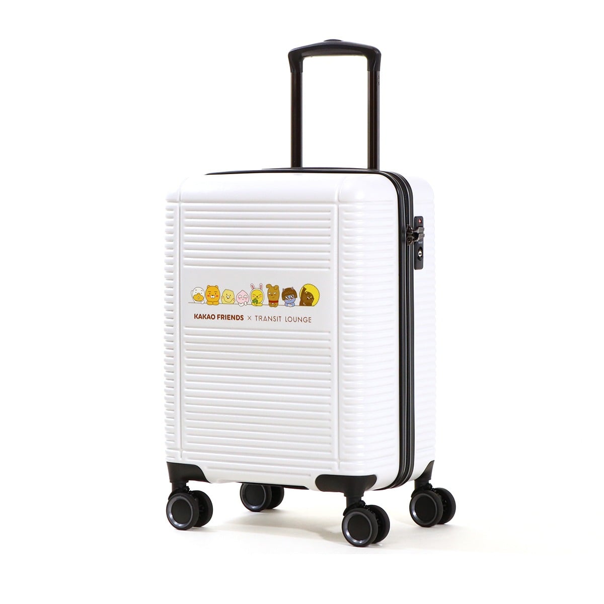 TRANSIT LOUNGE トランジットラウンジ カカオフレンズ スーツケース 機内持ち込み TSAロック 34L 46cm 2.8kg 50020 KAKAO FRIENDS キャリーケース ハードキャリー ファスナー ホワイト