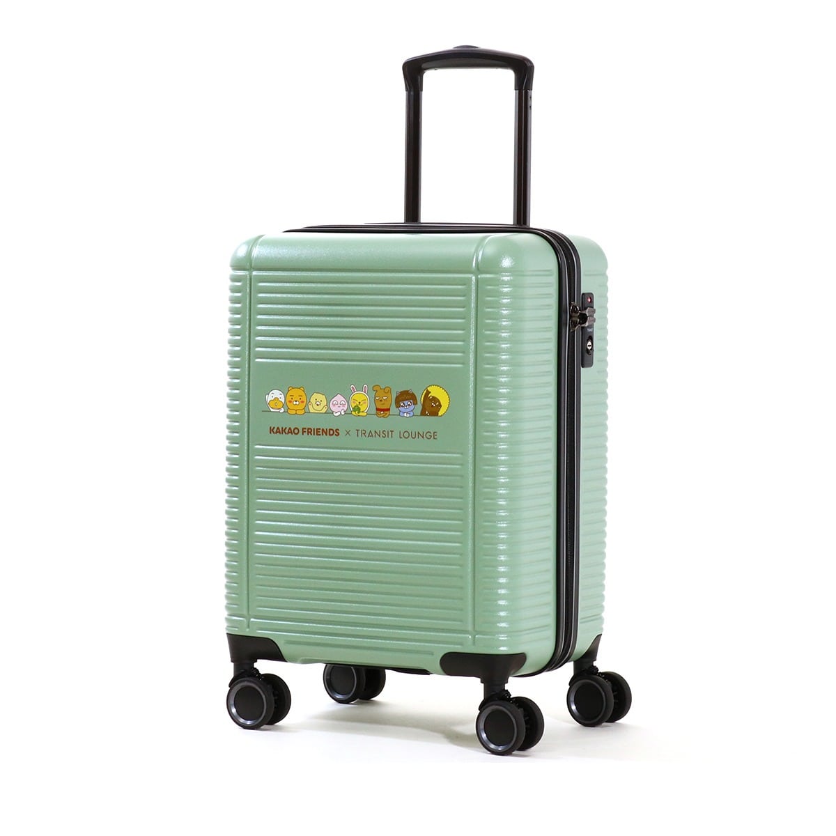 TRANSIT LOUNGE トランジットラウンジ カカオフレンズ スーツケース 機内持ち込み TSAロック 34L 46cm 2.8kg 50020 KAKAO FRIENDS キャリーケース ハードキャリー ファスナー ピスタチオ