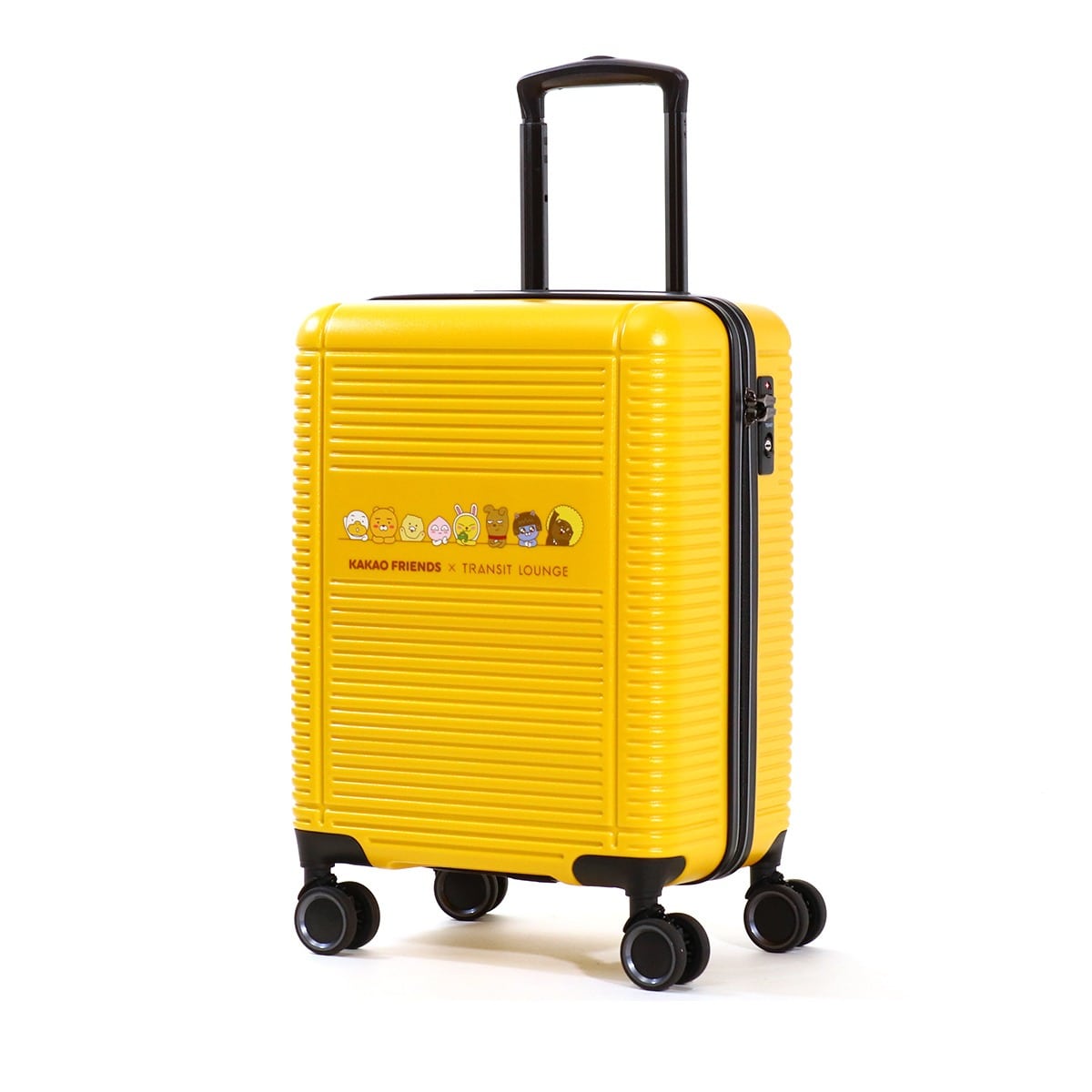 TRANSIT LOUNGE トランジットラウンジ カカオフレンズ スーツケース 機内持ち込み TSAロック 34L 46cm 2.8kg 50020 KAKAO FRIENDS キャリーケース ハードキャリー ファスナー イエロー