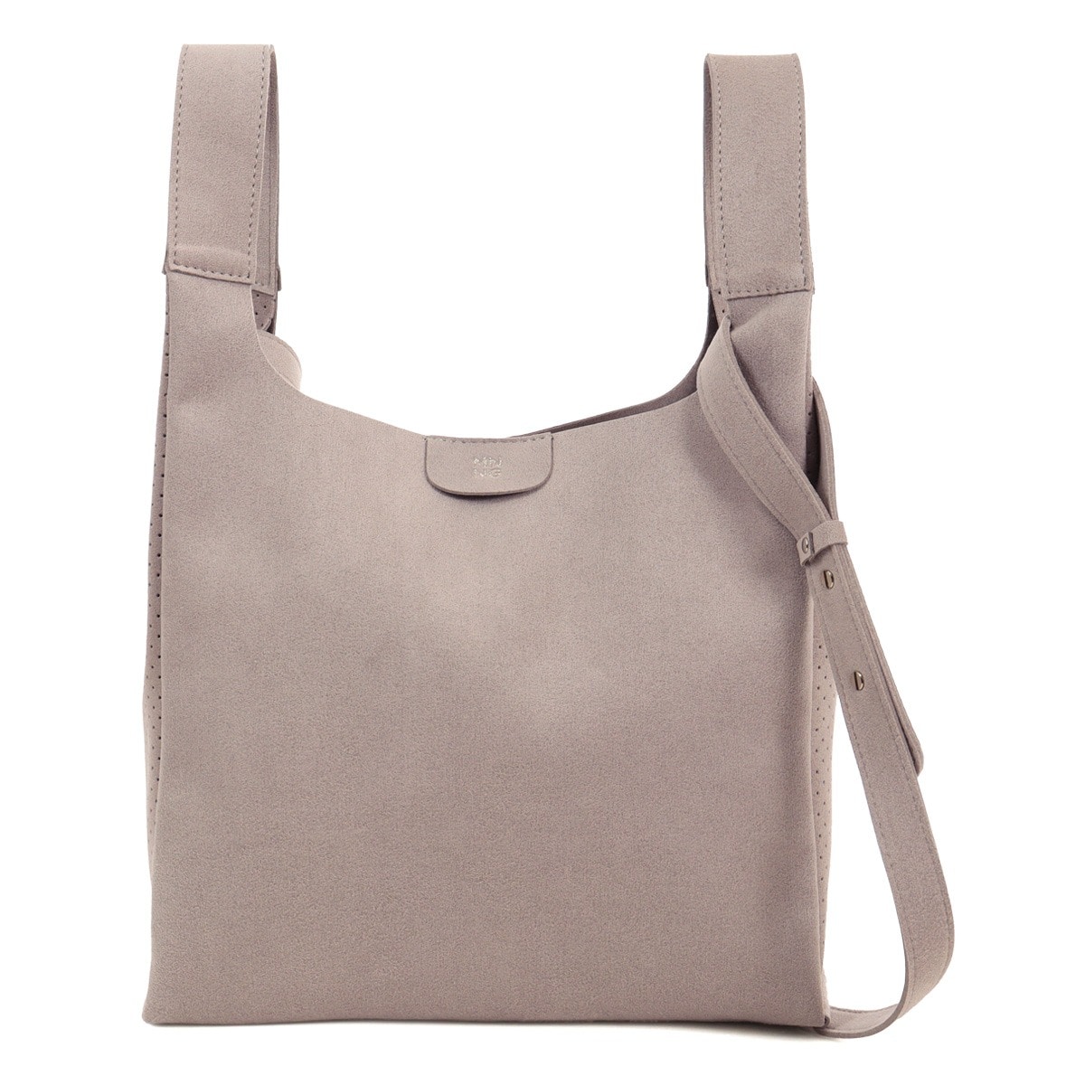 ウルトラスエード 洗える ショルダーバッグ ポーチ付き 2WAY ウーフーミディアムショルダー mononogu もののぐ MNNG グレージュ