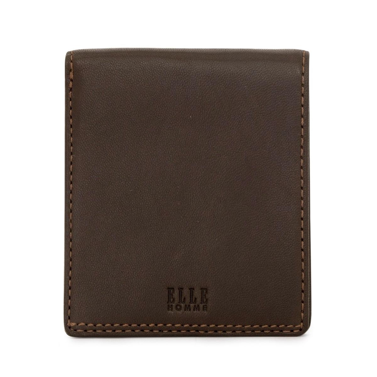ELLE HOMME エルオム 二つ折り財布 XP34590 チョコ