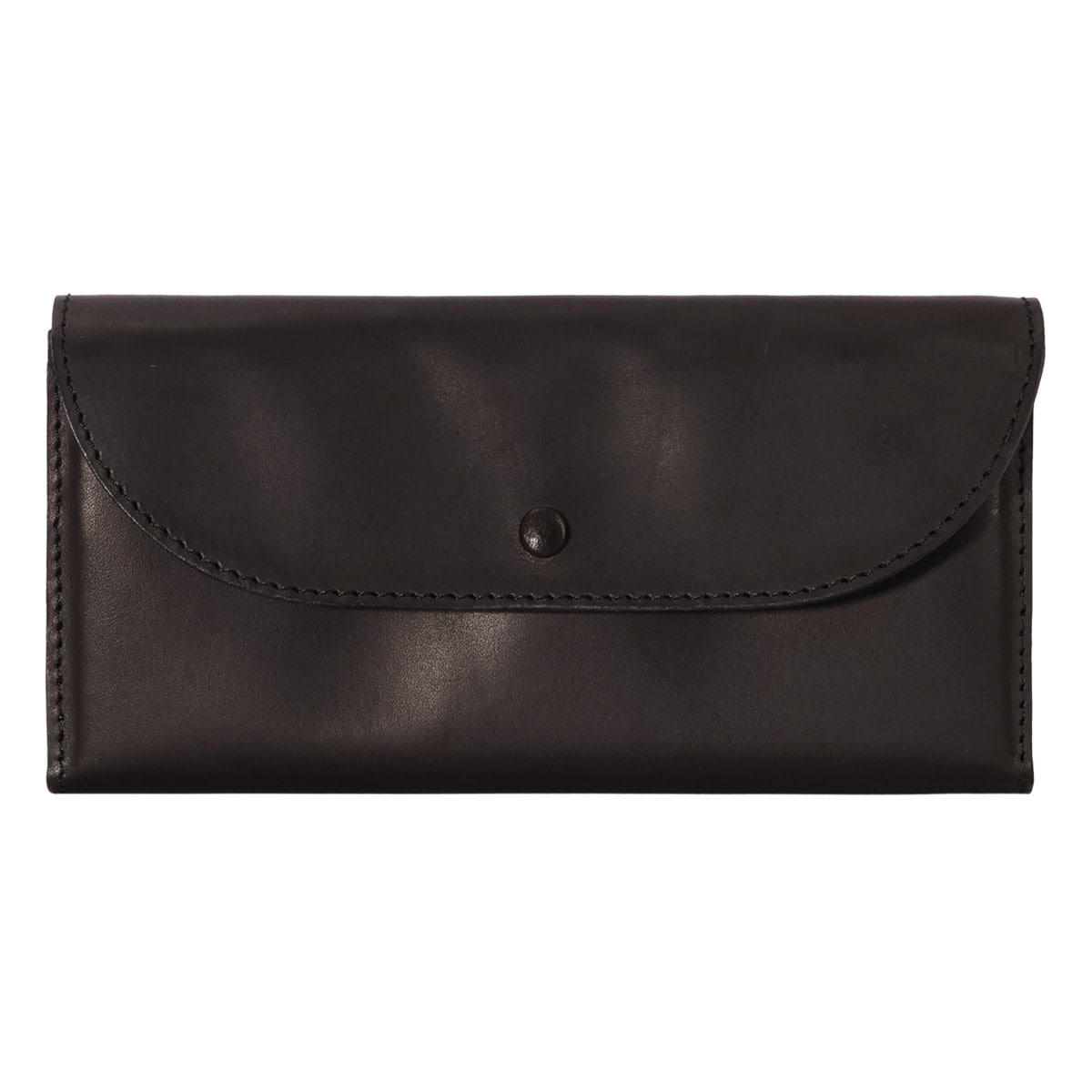 YUFU ユフ 長財布 牛革 フラップ 日本製 YI24-WL-02L ナチュラルレザー 本革 レザー 札入れ 小銭入れ カード入れ お守り ブラック