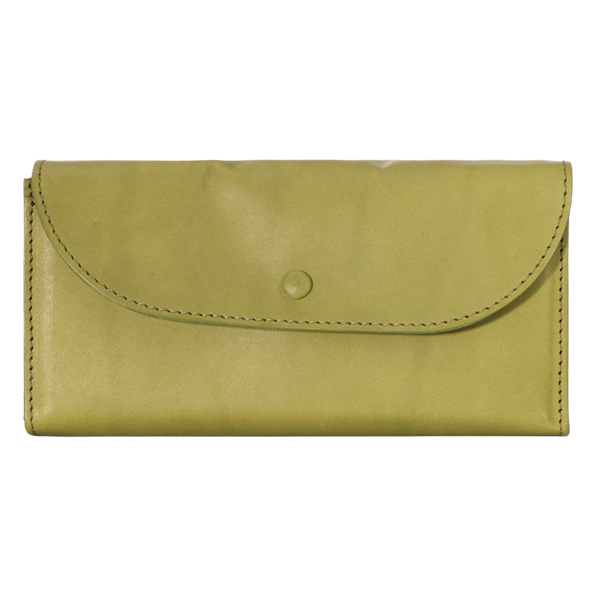 YUFU ユフ 長財布 牛革 フラップ 日本製 YI24-WL-02L ナチュラルレザー 本革 レザー 札入れ 小銭入れ カード入れ お守り オリーブ