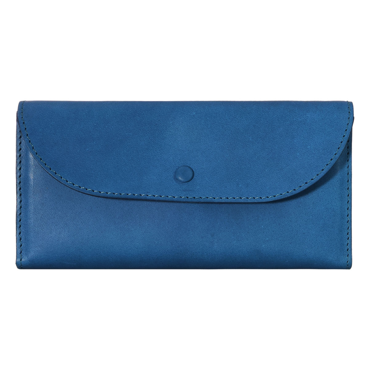 YUFU ユフ 長財布 牛革 フラップ 日本製 YI24-WL-02L ナチュラルレザー 本革 レザー 札入れ 小銭入れ カード入れ お守り ターコイズ