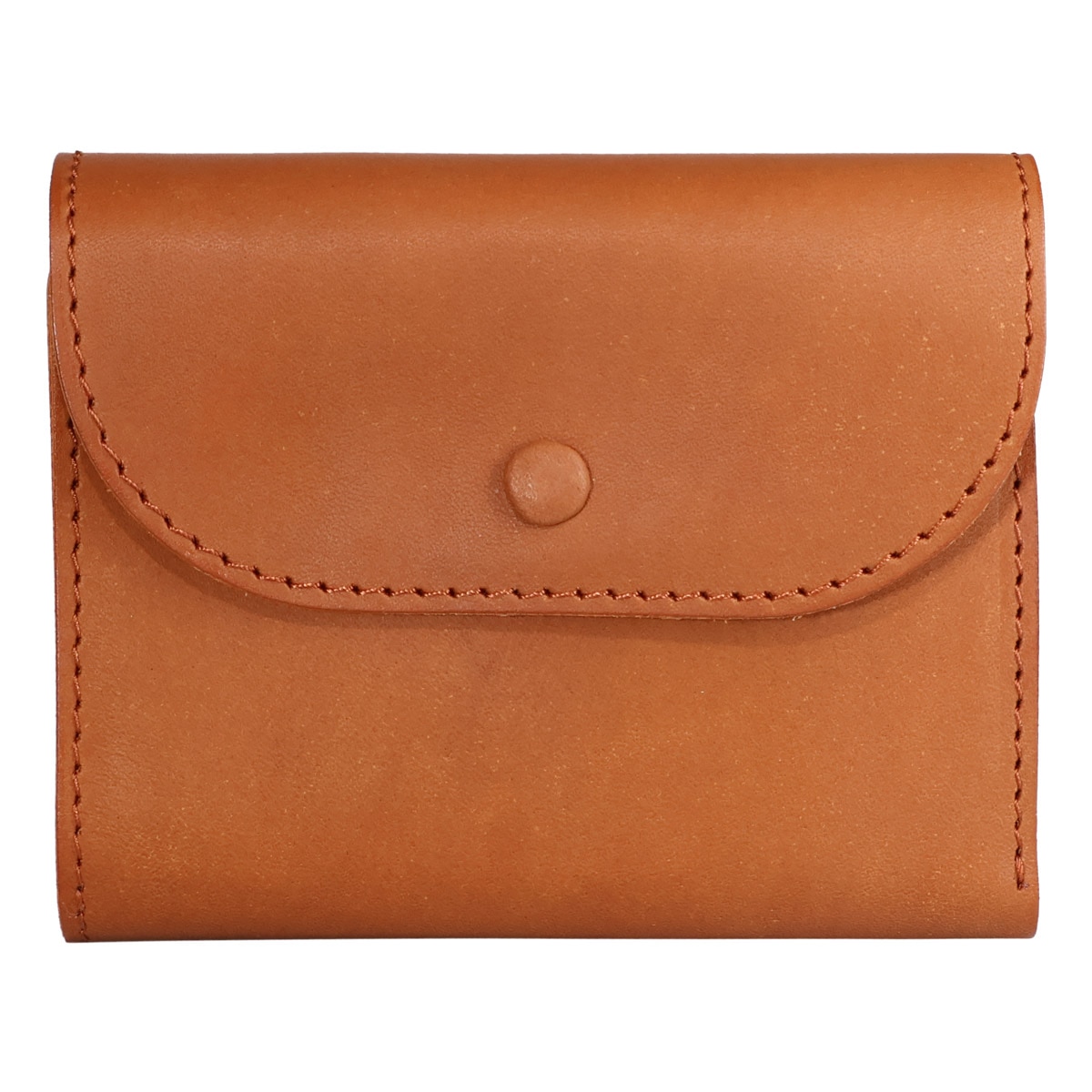 YUFU ユフ 二つ折り財布 牛革 フラップ 日本製 YI24-WL-02S ナチュラルレザー レザー 札入れ 小銭入れ カード入れ お守り キャメル