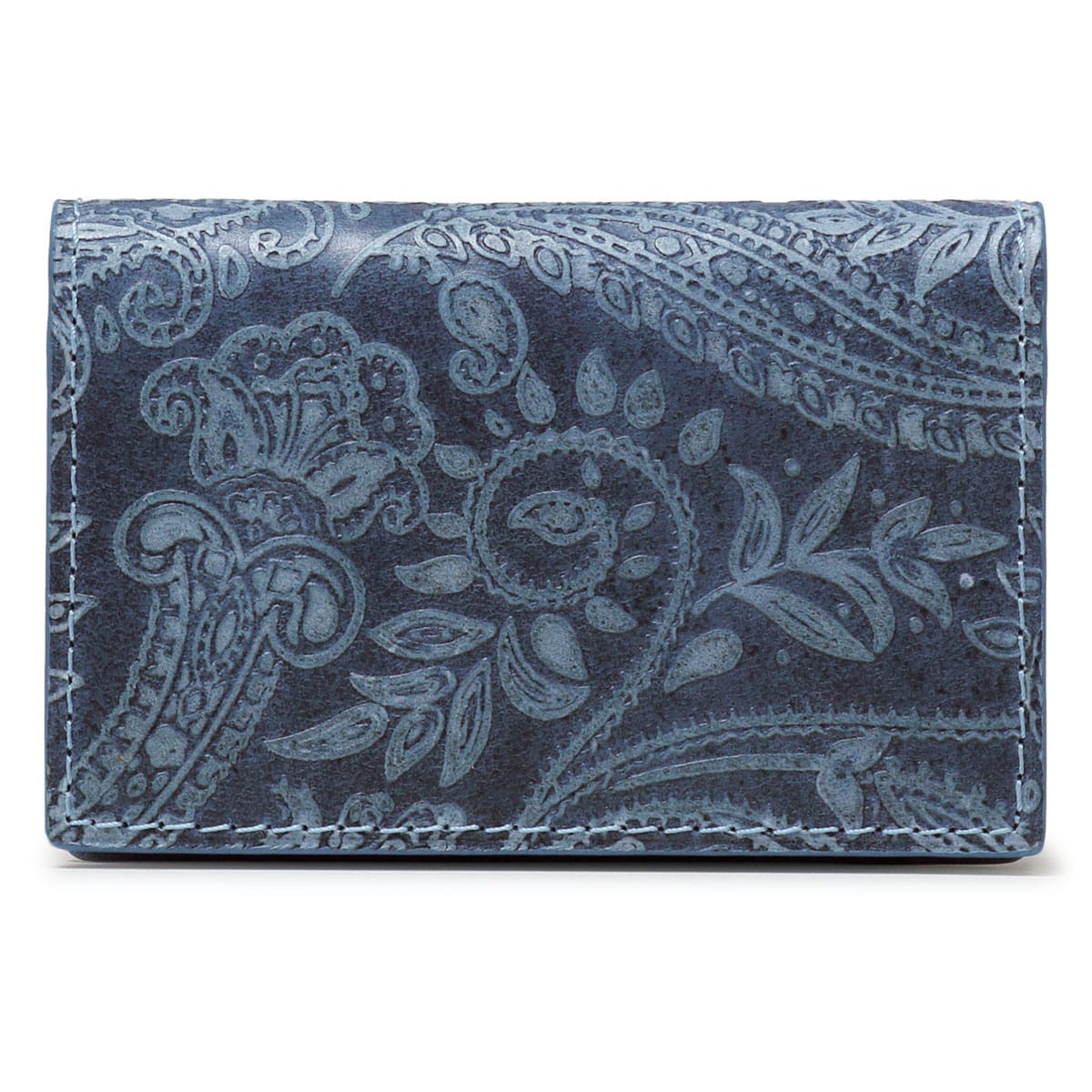 BAGGYPORT バギーポート 名刺入れ ZYS194 ペイズリー ブルー