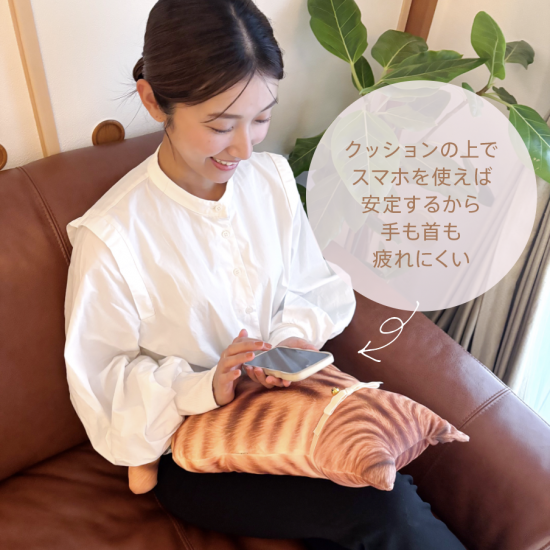 ネコのスマホクッション チャトラ