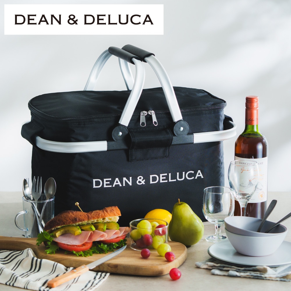 DEAN & DELUCA ディーンアンドデルーカ アルミハンドルクーラーバッグ ブラック お買い物 アウトドア キャンプ ピクニック 新生活 ギフト プレゼント おしゃれ 大人 シンプル 保冷バッグ 収納袋 gws