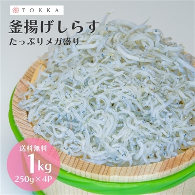朝獲れ直送 岸和田漁港 釜揚げしらす 1kg(250g×4)