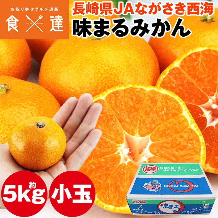 小玉みかん 5kg 味まるみかん 長崎県産 西海 ミカン 蜜柑 2Sサイズ JAながさき西海 あじまる 常温便 同梱不可 指定日不可