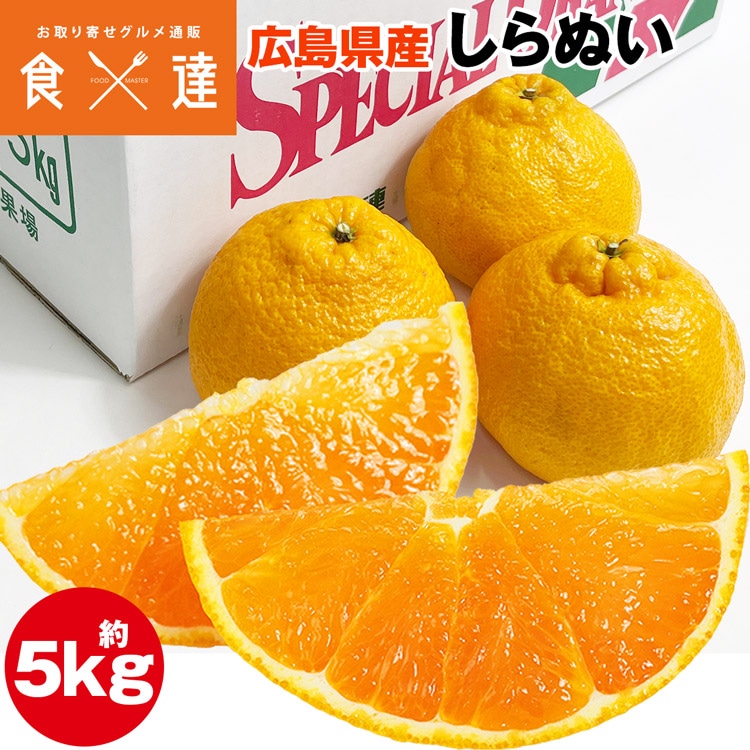 しらぬい 5kg 広島県産 不知火 しらぬひ みかん 柑橘 蜜柑 ミカン 産直 常温便 同梱不可 指定日不可