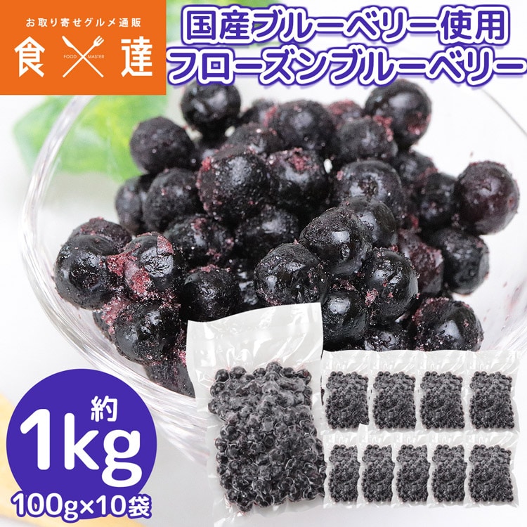 冷凍 ブルーベリー 1kg 国産 100g×10袋 冷凍フルーツ