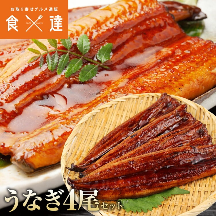 うなぎ 4尾 セット 約500g 鰻 ウナギ 蒲焼き かばやき 山椒 たれ付 うなぎ ウナギ かばやき 鰻蒲焼 うな重 冷凍