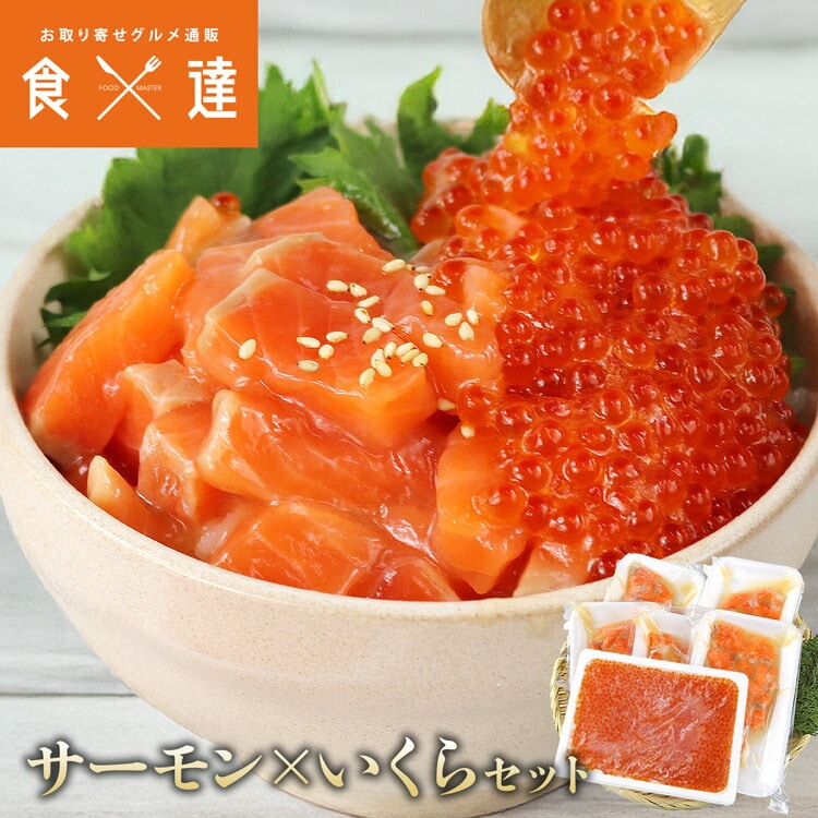 サーモン いくら セット 出汁漬けサーモン 400g トラウトサーモン 250g 丼 海鮮丼