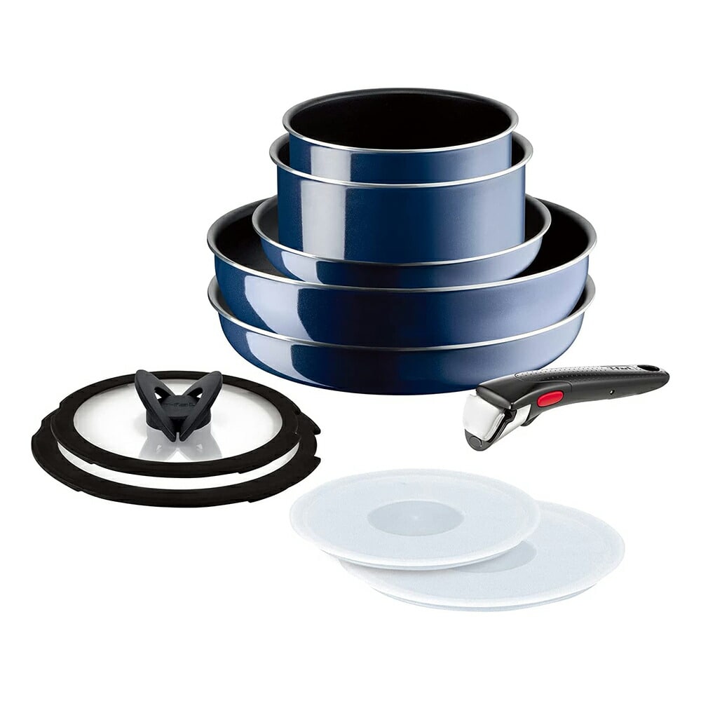 ティファール 鍋 フライパン 10点セット インジニオ・ネオ ロイヤルブルー・インテンス セット10点 ガス火専用 L43791 3168430322332 フライパンセット フランス製 収納 取っ手の取れる【送料無料】