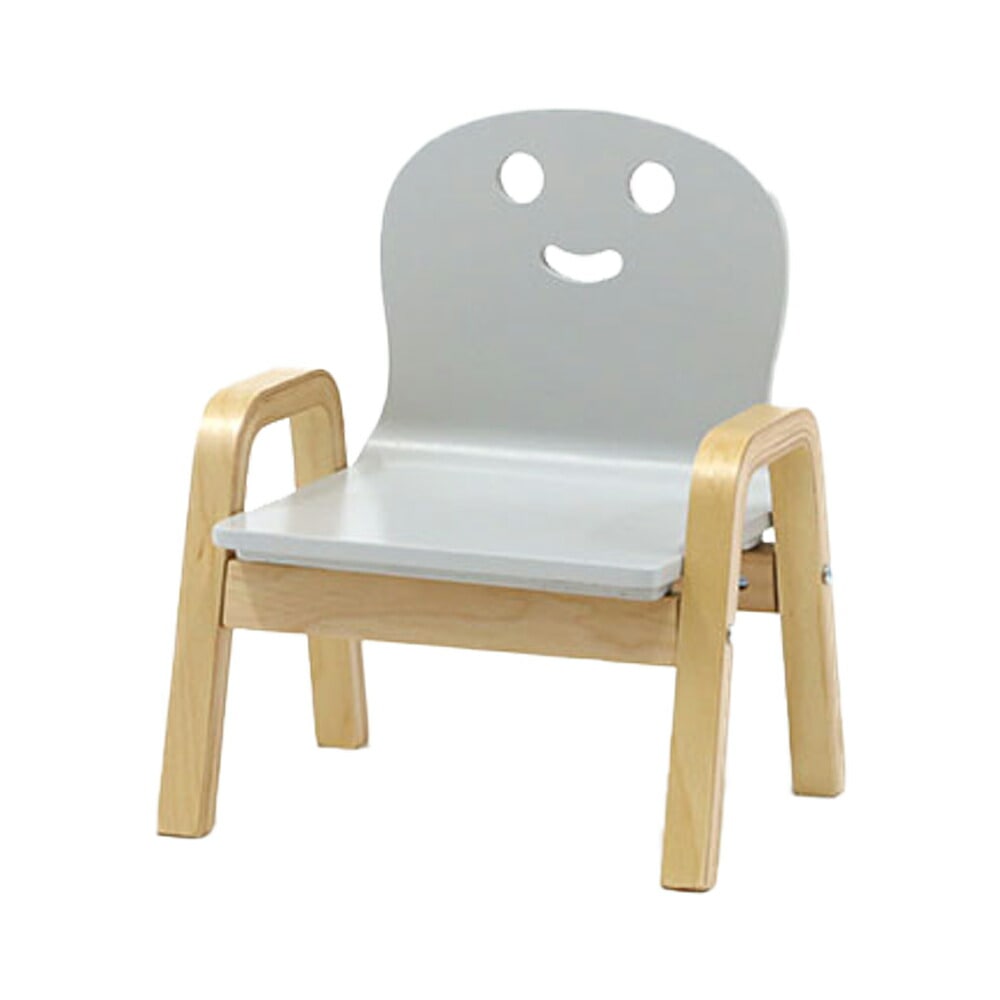 ヤトミ happiness キコリの小イス グレー 木製 ベビーチェア こども 子供 きこりっこシリーズ ローチェア YATOMI  木製 ミニイス