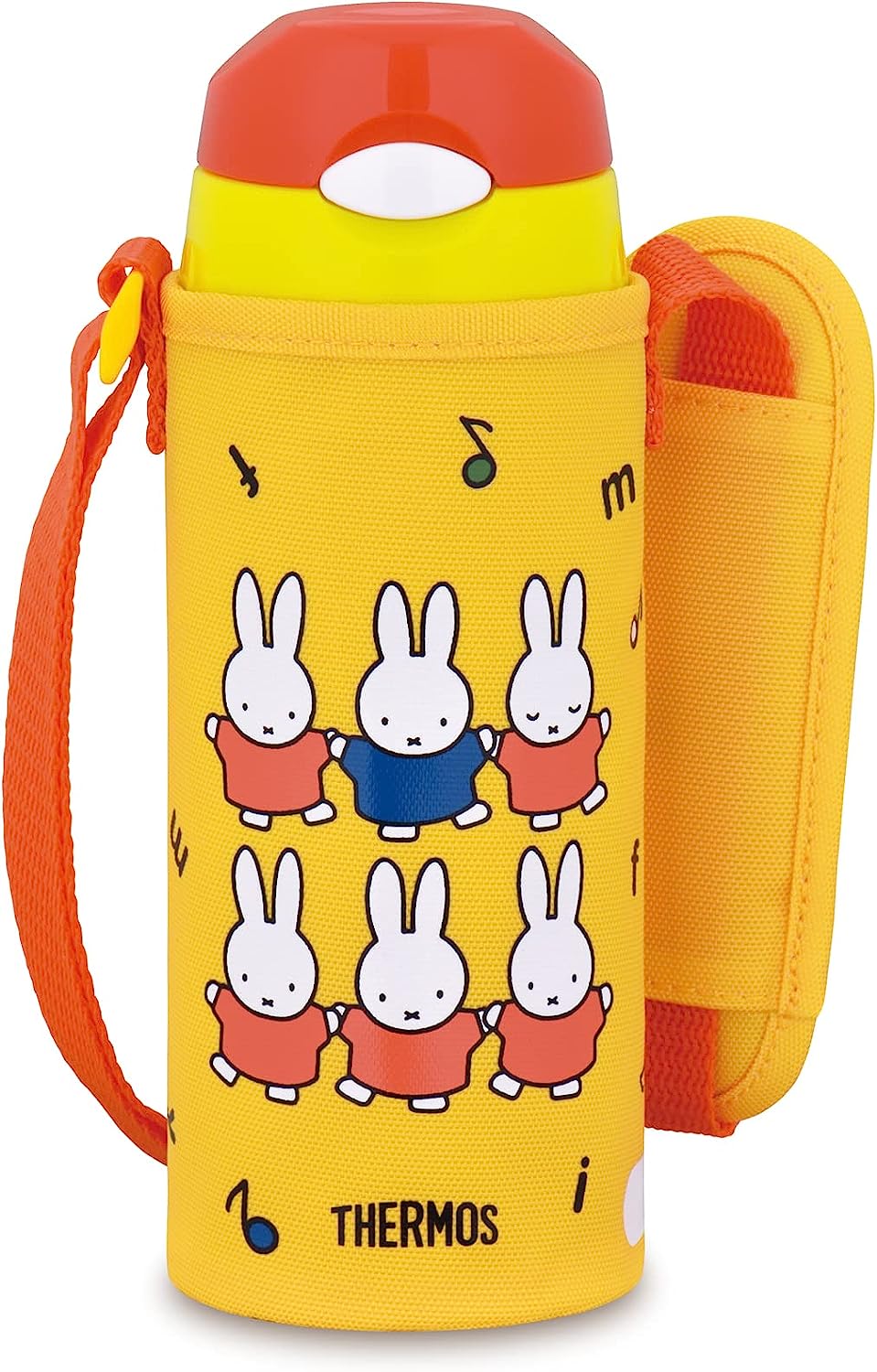 サーモス 真空断熱ストローボトル ４００ｍｌ FHL-403FB ミッフィーイエロー 4562344388221 水筒 子ども用 ワンタッチオープン ポーチ付