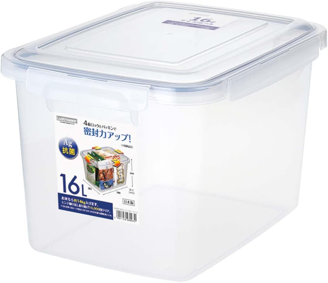 岩崎工業(株) ジャンボケース16.0L ＫN キッチン用品 収納容器 ストッカー 密閉保存容器 日本製