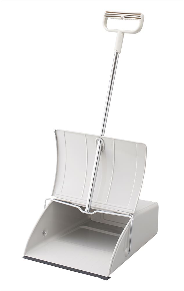 山崎産業 2989+ブンチリT型 ホワイト 掃除用品 床そうじ チリトリ フタ付き