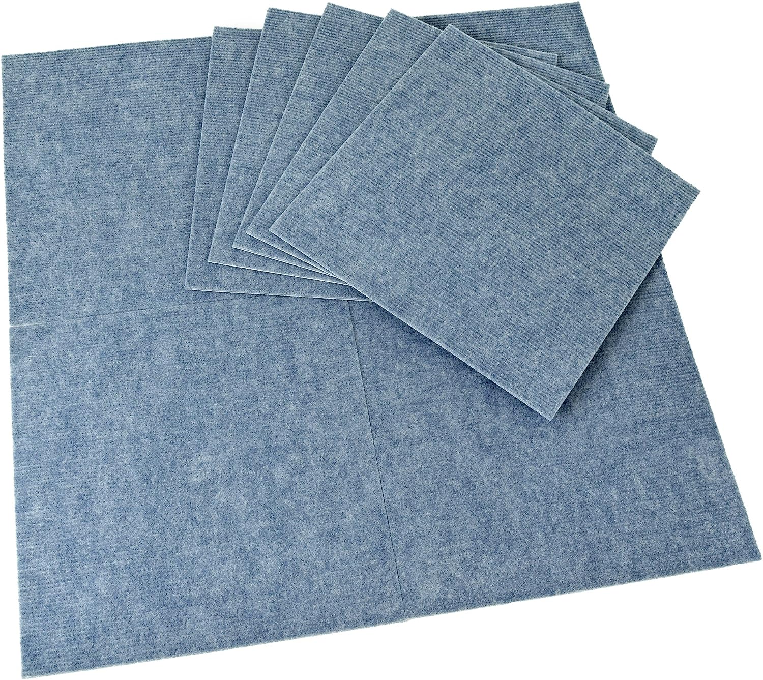 ワタナベ工業KPL-3017吸着ぴたマット9枚入り(約30×30cm)ブルー 吸着マット キッチン リビング 子供部屋 ペット 日本製 洗濯可能 フリーカット サイズ調整 正方形 傷防止