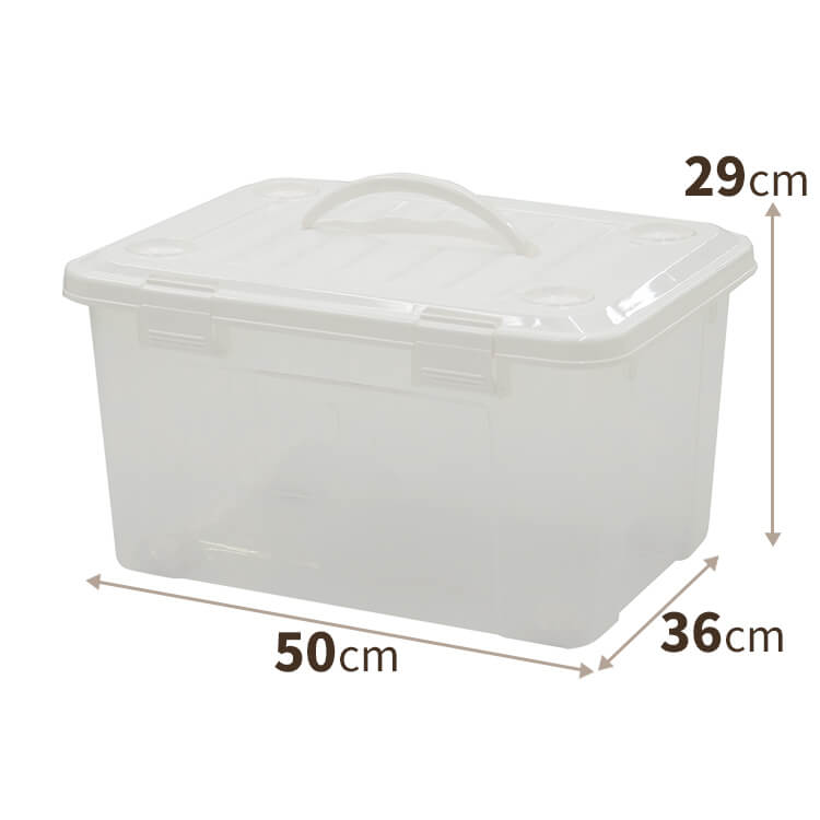 PRXフリーボックス35ハンドル付 クリア 4904746074140 天馬 収納 小物収納 ハンドル付き 移動が楽 コロ付き 出し入れしやすい