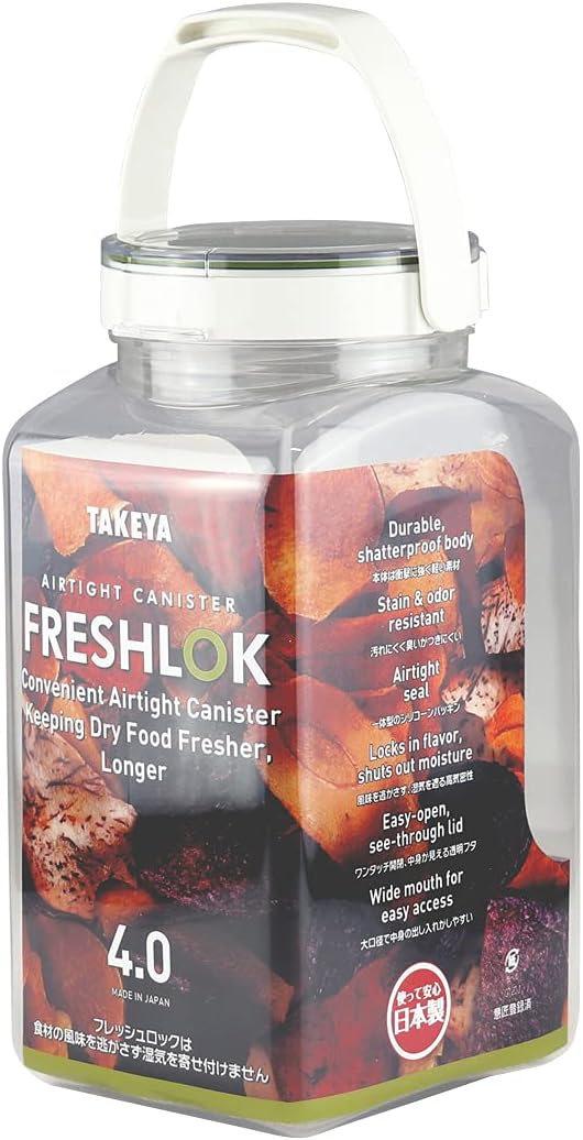 タケヤ化学工業 フレッシュロック 角型 4.0L グリーンパッキン 4904776512193 保存容器 シール容器 キッチン収納  TAKEYA 保存容器