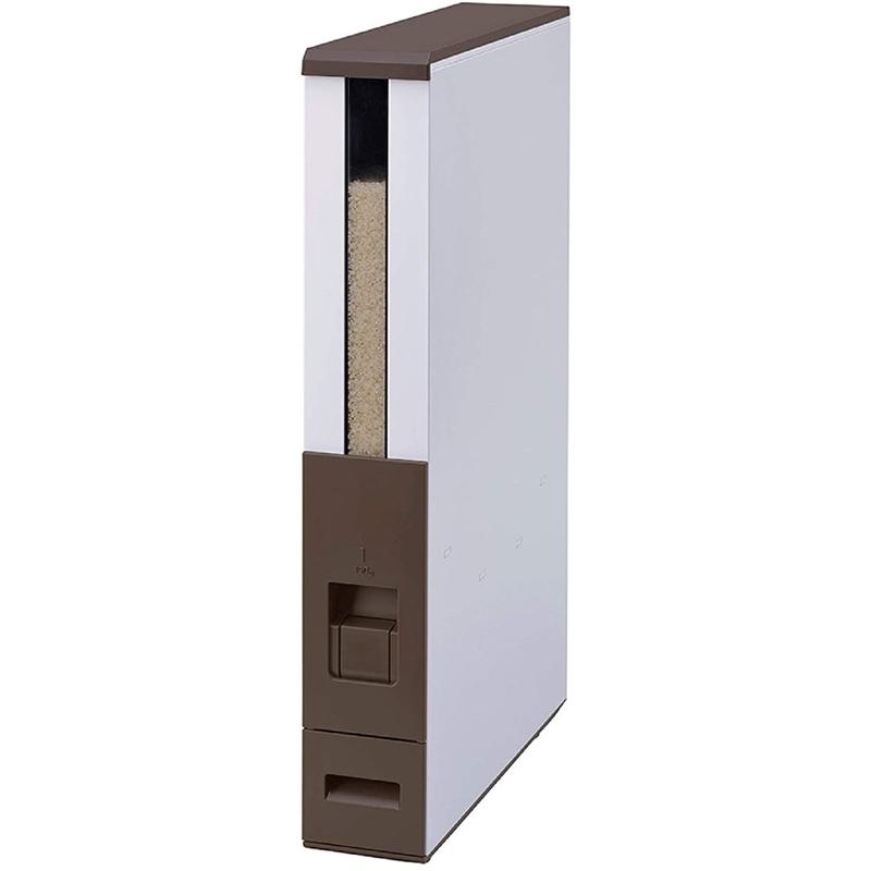 エムケー精工  ライスエース スリム 12kg 米びつ ブラウン RCB-12ST