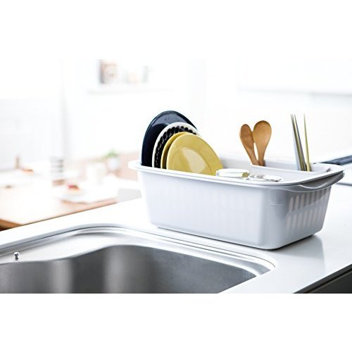 リッチェルシェリー水切りセットＬＬ            W ホワイト 水切り 大容量 抗菌加工 メモリ付き