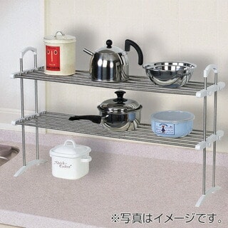 平安伸銅工業 伸縮ステンレス整理棚 TOS-10