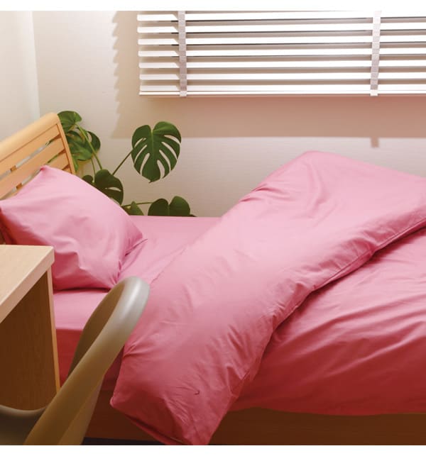 ボックスシーツ オールシーズン プレーンカラーコレクション コーマ糸 ダブル 日本製 カーマイン カーマイン