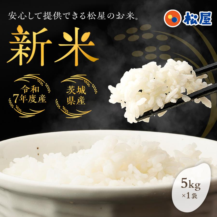 最短11月26日出荷! 松屋 公式 新米 令和7年度産 国産ブレンド米 5kg ×1袋 茨城県産 100% お米 米 こめ コメ 白米 精米 国産 まつや 食品 グルメ 送料無料 業務用 お試し 食事 保存食 非常食 ブラックフライデー