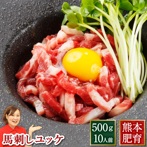 馬刺し 熊本 送料無料 ユッケ 約10人前 500g 約50g×10パック お歳暮 御歳暮 冬ギフト
