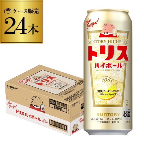 サントリー トリスハイボール缶 500ml缶×1ケース（24缶）長S 【送料無料】: お酒の専門店リカマンショップ｜ANA  Mall｜マイルが貯まる・使えるショッピングモール