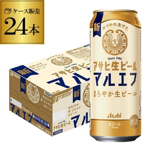 ビール アサヒ 生ビール マルエフ 500ml×24本 1ケース【送料無料】
