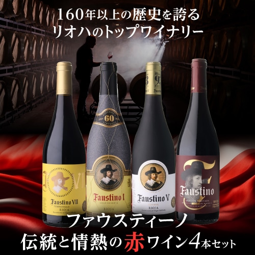 【30%OFF 12/7まで】ワインセット ファウスティーノ 伝統と情熱の赤ワイン 4本セット 750ml 浜運A【送料無料】