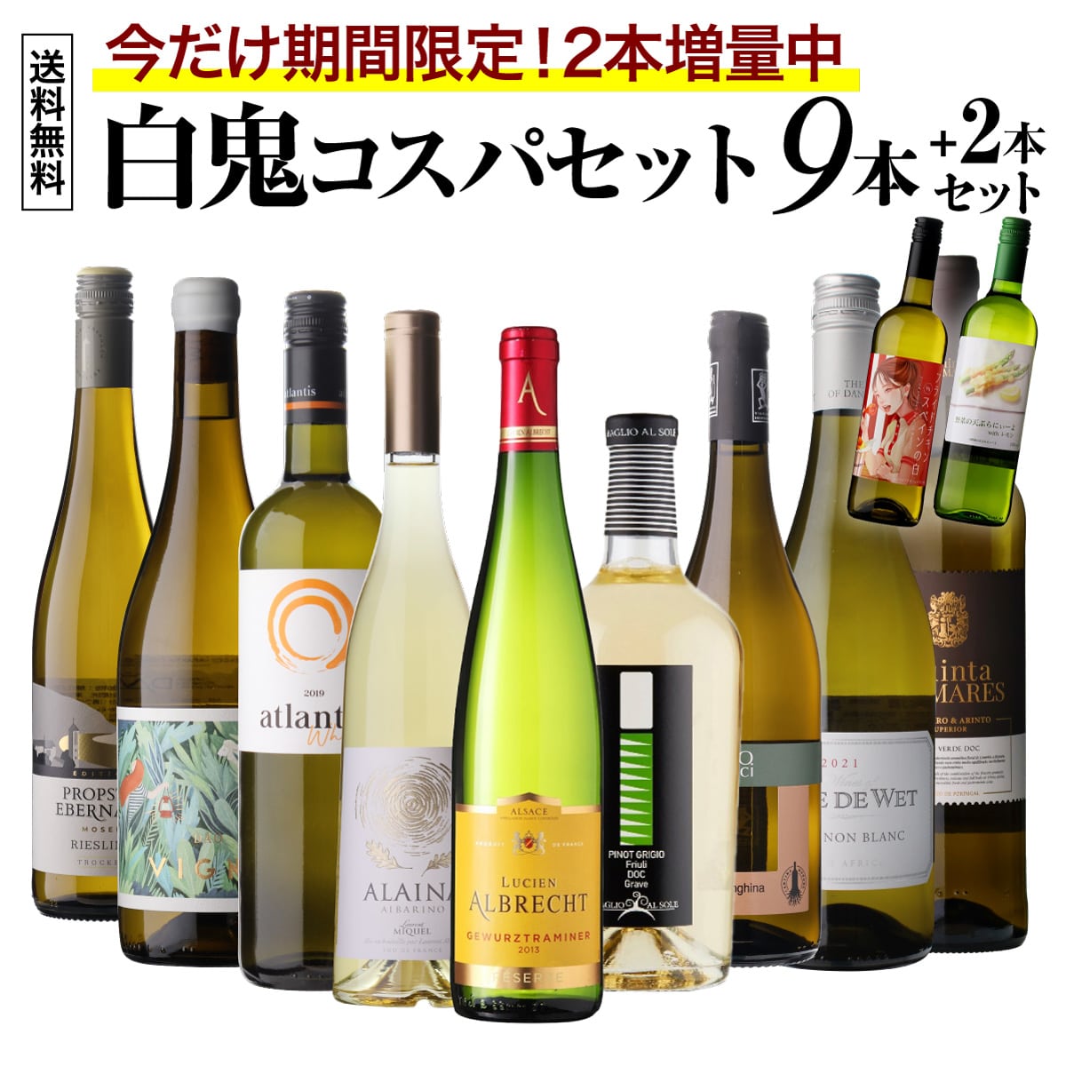 ワインセット 白鬼コスパ ワイン 9本+2本セット 45弾 今だけ2本増量中！ 浜運A 【送料無料】