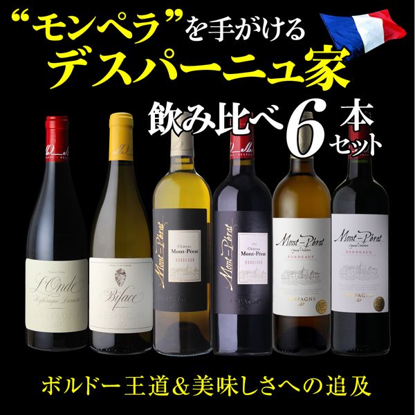 ワインセット デスパーニュ家 6本飲み比べセット 19弾 “モンペラ”を手がける名門「DESPAGNE」 ワインセット 浜運【送料無料】 お中元