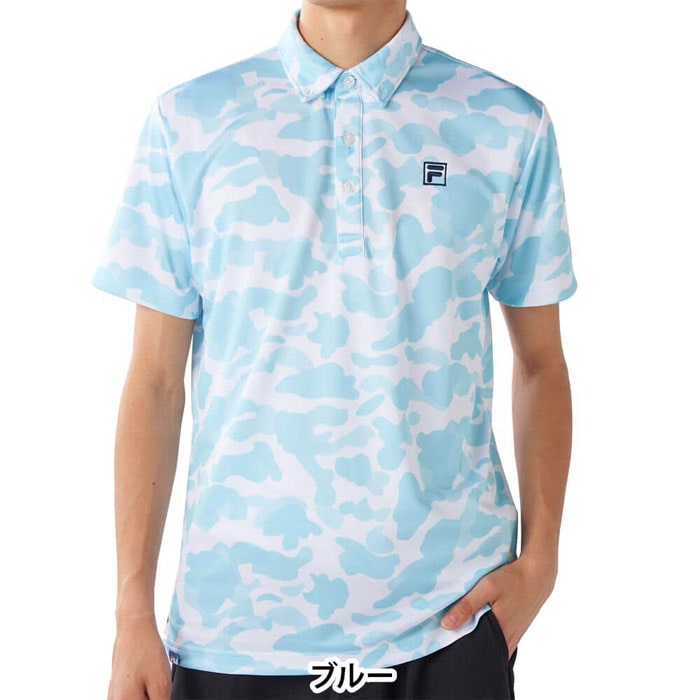 フィラ メンズ カモフラージュ柄 半袖 ポロシャツ 744-677Y ゴルフ