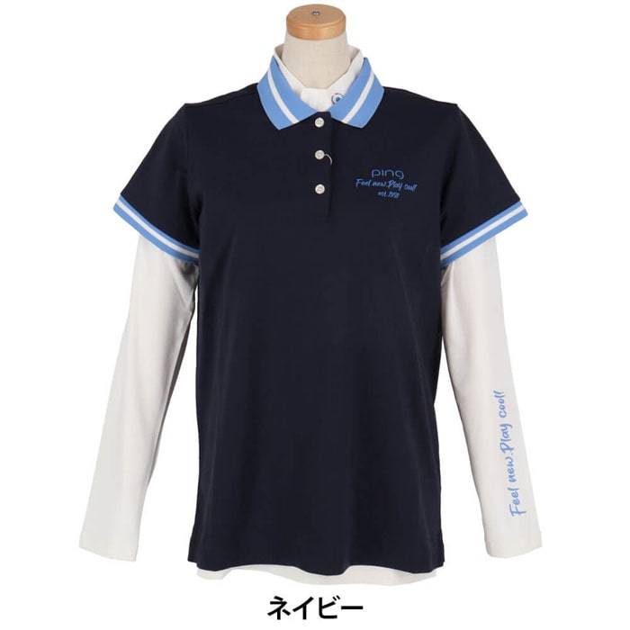 ゴルフ 半袖ポロシャツ レディースM Ping] レディース 半袖 ポロシャツ (吸水速乾性・UVカット