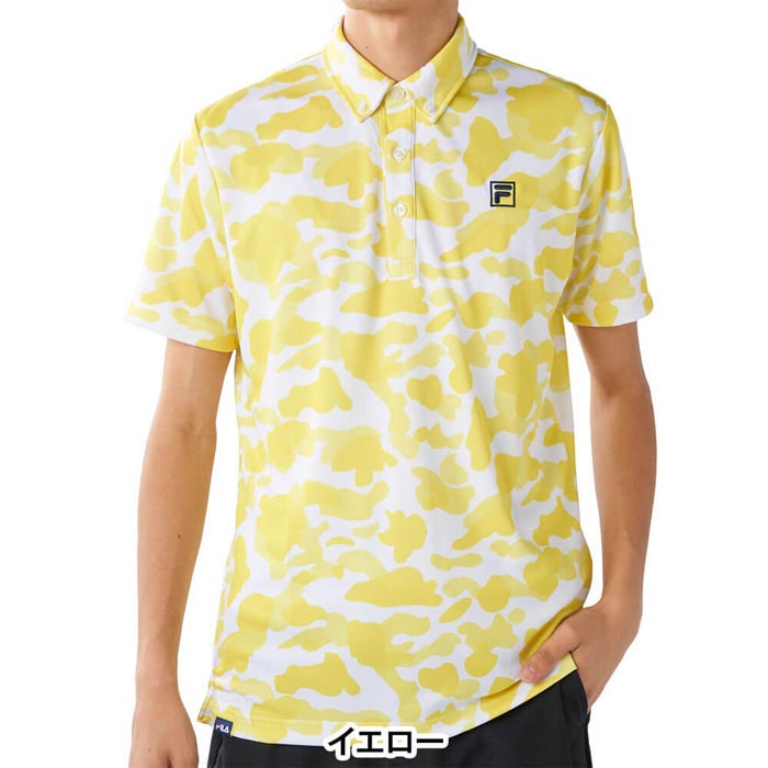 フィラ メンズ カモフラージュ柄 半袖 ポロシャツ 744-677Y ゴルフ