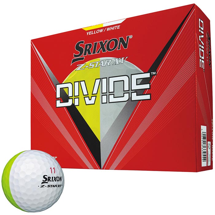 ダンロップ　SRIXON スリクソン Z-STAR XV DIVIDE ゼットスター エックスブイ ディバイド ゴルフボール　1ダース（12球入り）