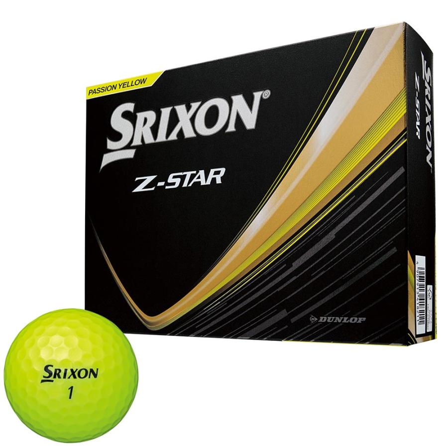ダンロップ　SRIXON スリクソン Z-STAR ゼットスター ゴルフボール　1ダース（12球入り）　プレミアムパッションイエロー [2025年モデル]