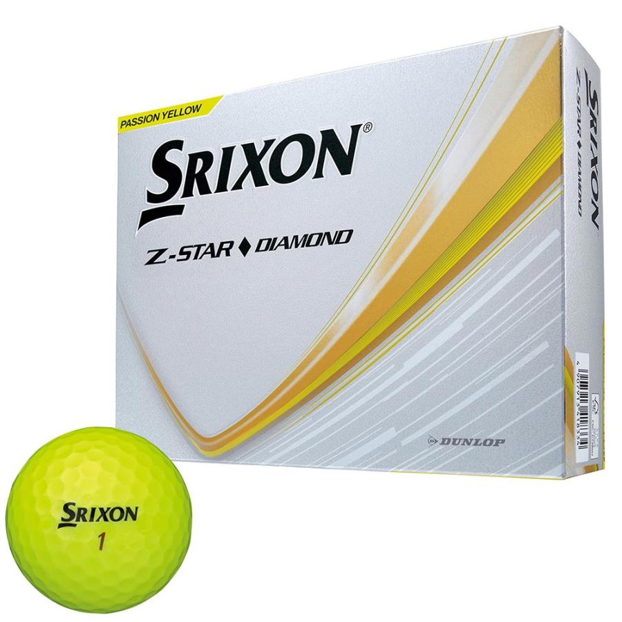 ダンロップ　SRIXON スリクソン Z-STAR ◆ ゼットスター ダイヤモンド ゴルフボール　1ダース（12球入り）　プレミアムパッションイエロー [2025年モデル]
